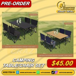 Camping folding table and chairs